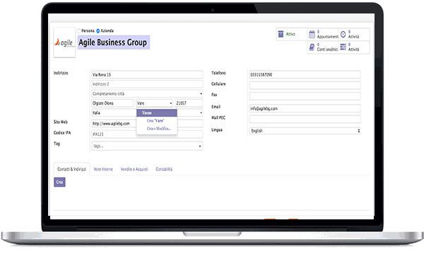 Odoo text and image block