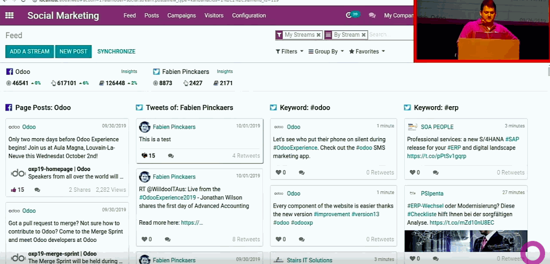 Odoo image and text block