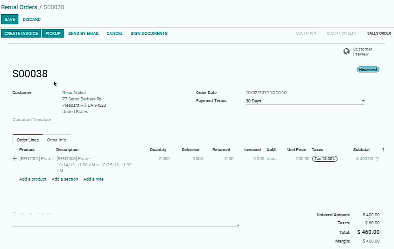 Odoo image and text block