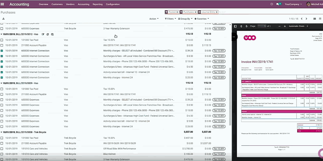 Odoo image and text block