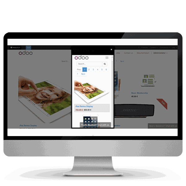 Odoo text and image block