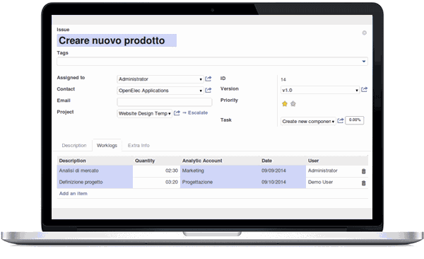 Odoo text and image block