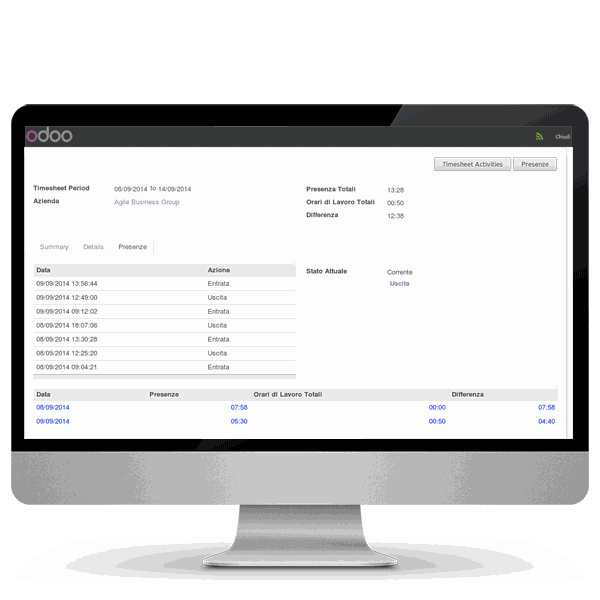 Odoo text and image block