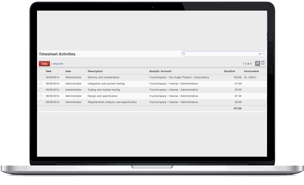 Odoo image and text block