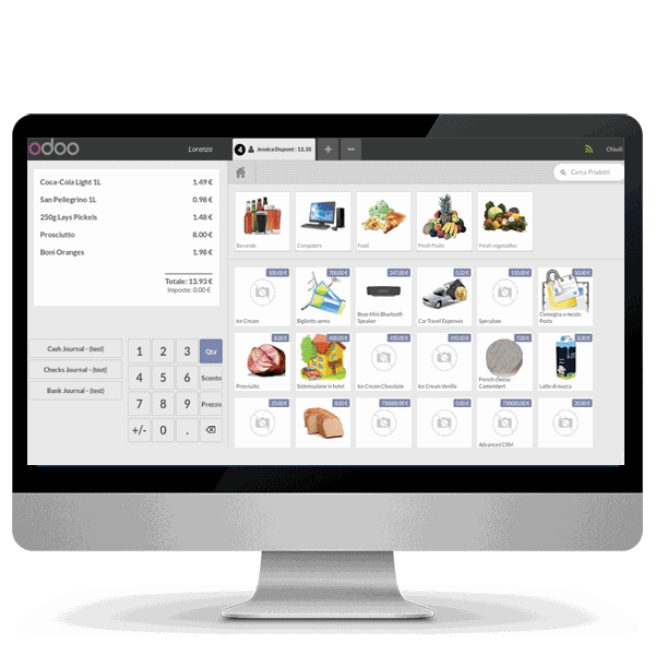 Odoo text and image block