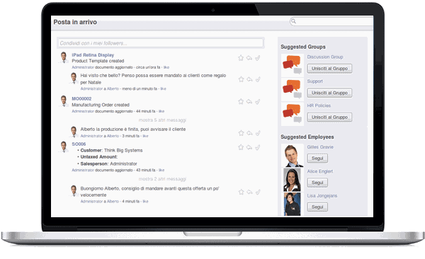 Odoo text and image block