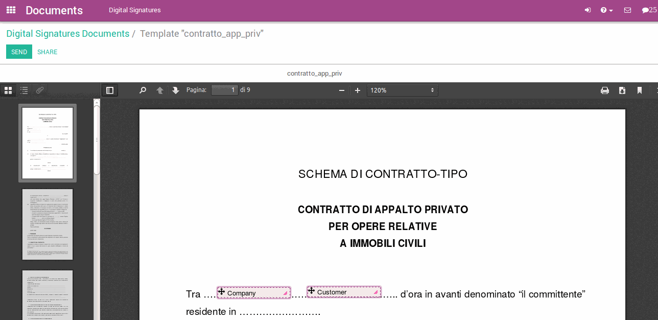 Odoo text and image block
