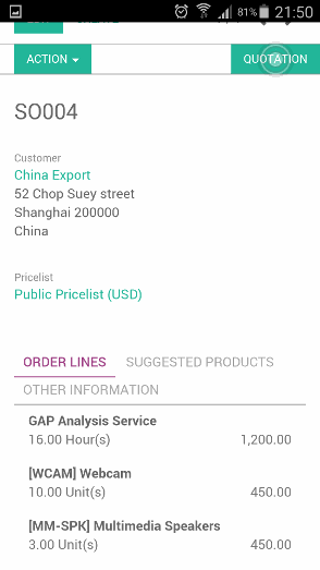 Odoo image and text block